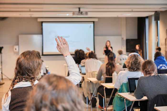 Student in classroom